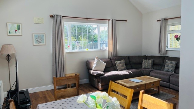 Living room seating at Dash Bungalow