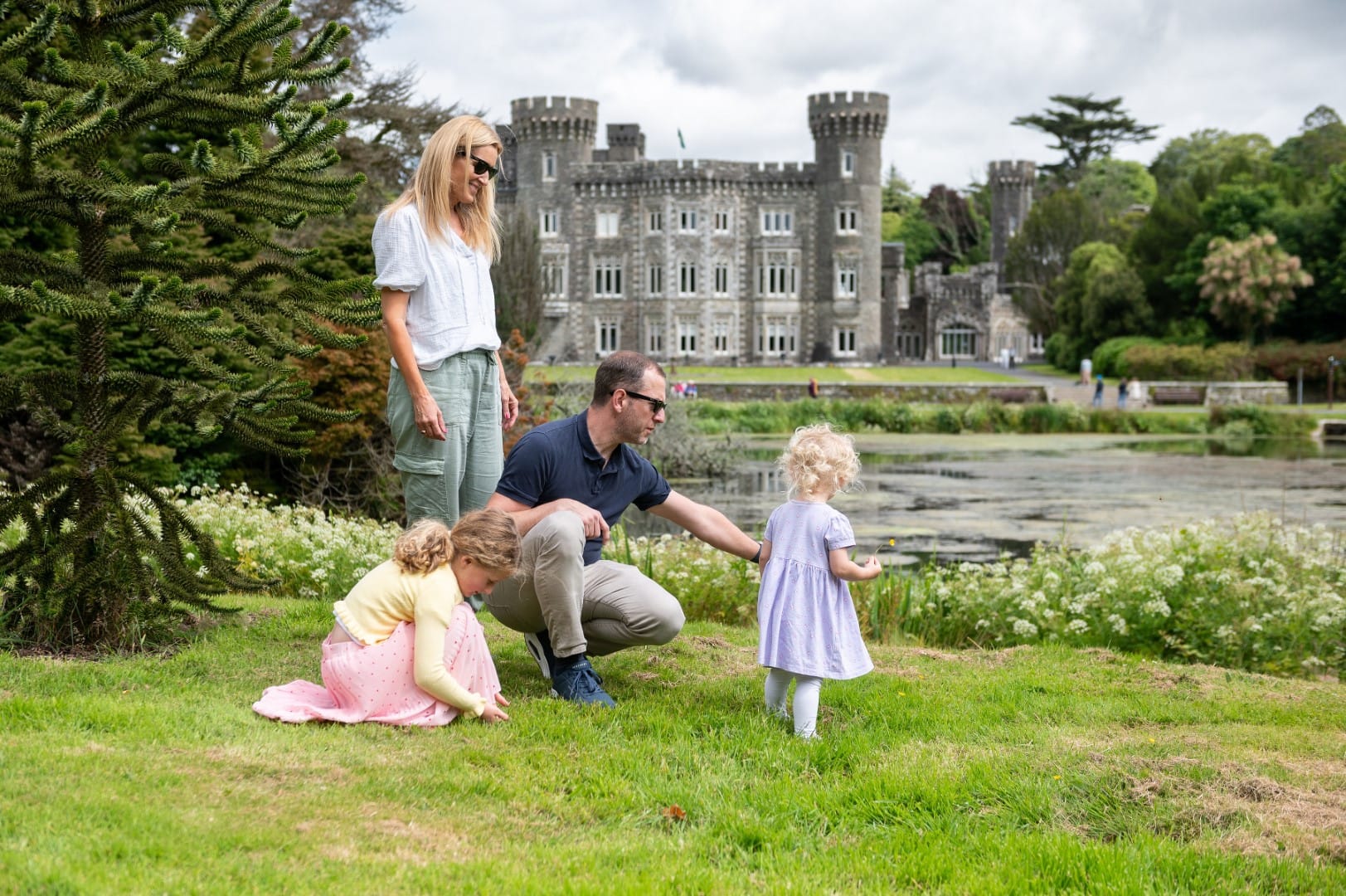 Visitors in the gardens at Johnstown Castle
